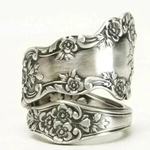 💞925 Silver Plated Creative Plum Flower Shaped Ring, GPMB1565